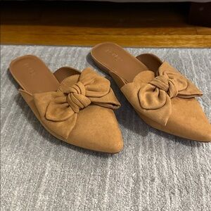 J.Crew Suede Bow Mules – Size 7
